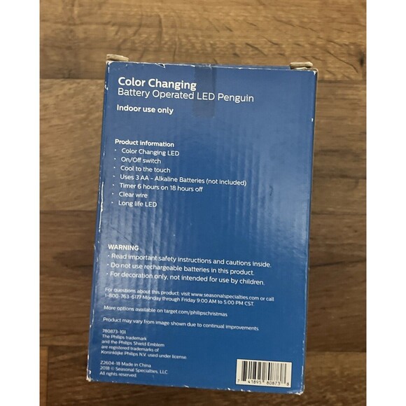 Philips Battery Operated LED Christmas Snowman Light Black Hat and Scarf Tested - Picture 3 of 5